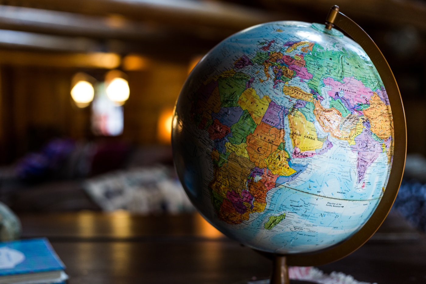 Detailed world map used to represent country expertise